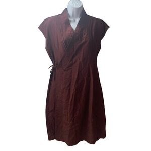 Wrap Dress In Burgundy Size Small